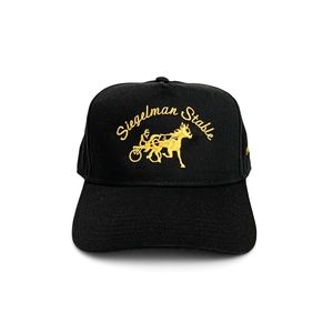 Siegelman Stable Structured Pro Style Cap, Black with University Gold Embroidery